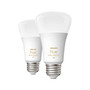 Philips Hue 60W Equivalent A19 LED Smart Light Bulb, Warm White, 2/Pack (548610)