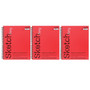 uCreate 9" x 11" Spiral Bound Sketch Book, 70 Sheets/Book, 3/Bundle (PACCAR53007-3)