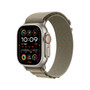 Apple Watch Alpine Loop Wristband, 49mm, Olive, Medium (MT5U3AM/A)
