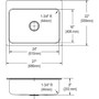 Elkay Dayton Stainless Steel 27" x 22" x 8", Single Bowl Dual Mount Sink (DSESR127221)