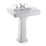 Toto Promenade Rectangular Pedestal Bathroom Sink for 8 inch Center Faucets, Cotton White (LPT530.8N#01)