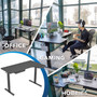 Mount-It! 57"W L-Shaped Corner Adjustable Electric Standing Desk, Black (MI-15002)