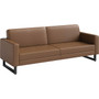 Safco Mirella 77" Vinyl Lounge Sofa, Cognac (1730MRL2BLKCOG)