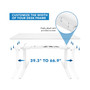 Mount-It! 55"W Adjustable Electric Standing Desk, White (MI-18061)