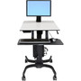 Ergotron WorkFit-C Single HD Sit-Stand 25"H Adjustable Desk (24-216-085)