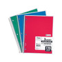 Mead Spiral 3-Subject Notebooks, 8.5" x 11", College Ruled, 120 Sheets, Assorted Colors, Each (06710)