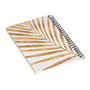DENY Designs Metallic Gold Palm Leaf by Modern Tropical Notebook, 5.5" x 8.25", Dotted, 40 Sheets, White/Gold (65dd982d0030d3d478208150_ud)