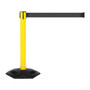 Queue Solutions WeatherMaster 300 2" Nylon Crowd Control Belt Barrier, Yellow/Black (WMR300Y-BK160)