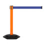 Queue Solutions WeatherMaster 300 2" Nylon Crowd Control Belt Barrier, Orange/Blue (WMR300O-BL160)