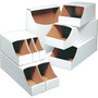 Stackable Bin Boxes, 9" x 12" x 4 1/2", White, 50/Bundle (BSBINB912)