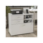 Bush Business Furniture Hybrid 26" Office Storage Cabinet with Drawers and 2 Shelves, White (HYF130WHSU-Z)