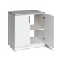Prepac Elite 36" Composite Storage Cabinet with 1 Shelf, White (WEB-3236)