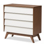 Baxton Studio Hildon 35" High 4-Drawer Chest, White (2633-7488-STPL)