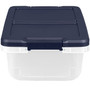 Home Logic 15 Qt. Latch Lid Storage Bins, Clear/White, 8/Pack (7101)