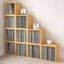 Way Basics 15"H Large Eco Modern Stackable Storage Cube, Natural Wood Grain (BS-SCUBE-NL)