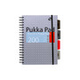 Pukka Pad Metallic 5-Subject Subject Notebooks, 6.9" x 9.8", College Ruled, 100 Sheets, Assorted Colors, 3/Pack (9589-MET)