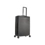InUSA Deep Plastic 4-Wheel Spinner Luggage, Black (IUDEE00L-BLK)