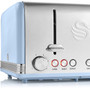 Swan Retro 4 Slice Toaster, Blue (ST19020BLN)