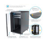 StarTech 4-Post 18U Server Rack Cabinet, Lockable 19" Data Rack Cabinet for Computer (RK1836BKF)