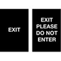Queue Solutions "Exit"/"Exit - Please Do Not Enter" Temporary Traffic Control Sign, 11" x 7", Acrylic (SD711-22)