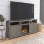 Bush Furniture Knoxville Electric Fireplace TV Stand, Screens up to 75", Restored Gray (CGR019RTG)