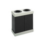Safco At-Your-Disposal Indoor Recycling Container w/Lid, Black/Chrome Polyethylene, 56 Gal. (9794BL)
