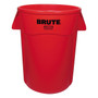 Rubbermaid® Commercial Brute Vented Trash Receptacle, Round, 44 gal, Red (FG264360RED)