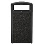 Alpine Industries Steel Outdoor Trash Can with Dome Lid and Ashtray, 40-Gallon, Gray Stone (472-40-GRYS)
