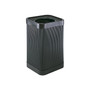 Safco At-Your-Disposal Outdoor Trash Can With Lid, Black HDPE, 38 Gal. (9790BL)
