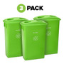 Alpine Polypropylene Can with Bottle Recycling Lid, 23-Gallon, Lime Green, 3/Pack (4778-3-LGRN-3)