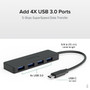 Plugable USB C to USB Adapter Hub, 4 Port USB 3.0 Hub, USB Splitter for Laptop (65dda38c0030d3d47820d9d5_ud)