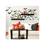 RoomMates Halloween Black Bats Contemporary Wall Decal Set, Holiday (RMK4687SCS)