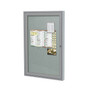 Ghent 24" H x 18" W Enclosed Vinyl Bulletin Board with Satin Frame, 1 Door (PA12418VX-193)