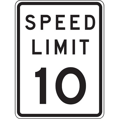 Line Speed Control Sign Accuform Reflective