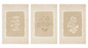 Beige floral triptych