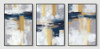 Blue and ocher triptych