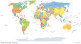 Colorful world political map