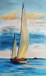 Sail in the blue sea