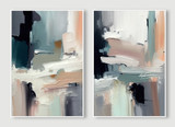 Dense palette diptych