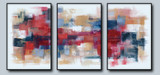 Red Center Triptych