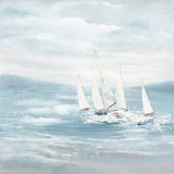 Racing sailboats
