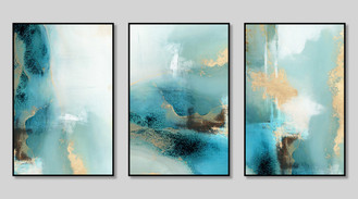 Blue triptych
