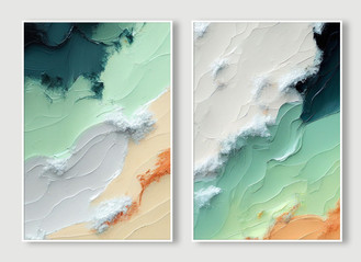 Aquamarine diptych