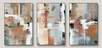 Soft colored triptych