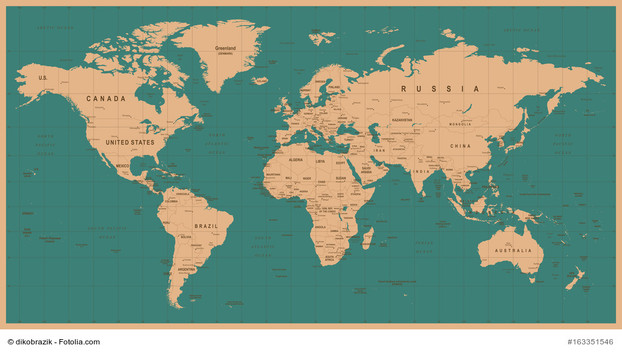 World Map Vintage.