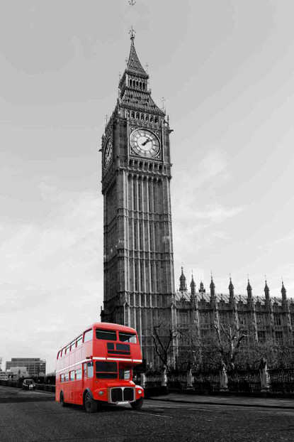 London bus at Big Ben