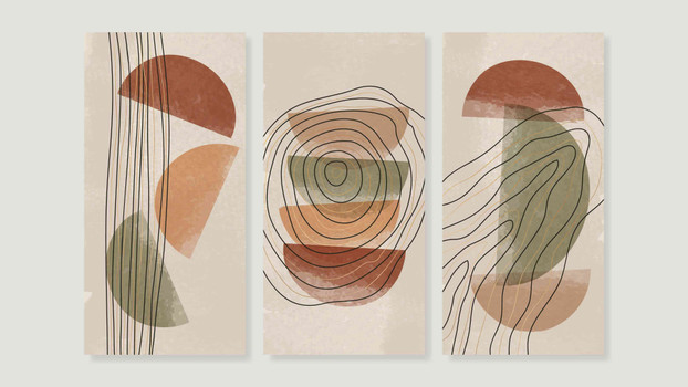 Abstract triptych