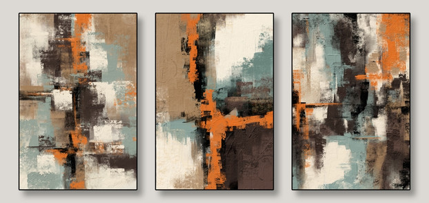 Chocolate and Orange Triptych