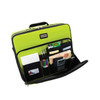 Front compartment has built-in organizer pockets for all your supplies.