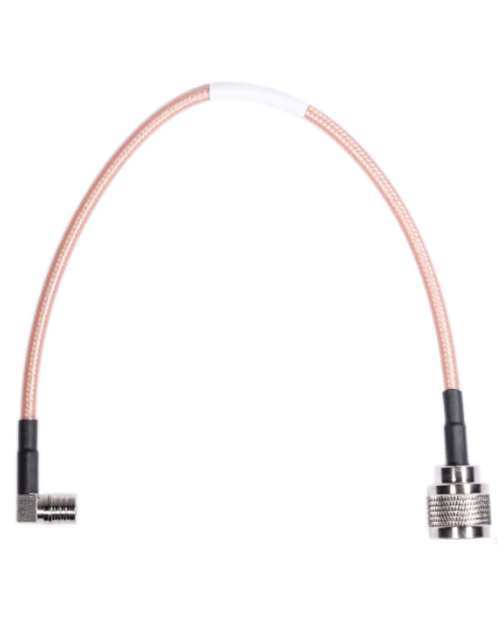 Coaxial RG Jumper Cable - N-Male to QMA Male Angle 1 ft